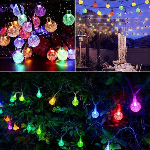 Đèn led trang trí bi bọt tuyết nhiều màu 10m LEDT02