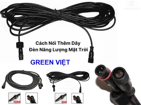 Dây nối đèn quạt năng lượng mặt trời 2 đầu và 1 đầu