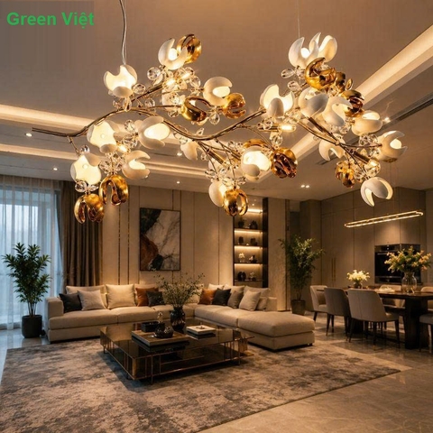 Đèn chùm phòng khách hiện đại DCTT03 chất liệu gốm
