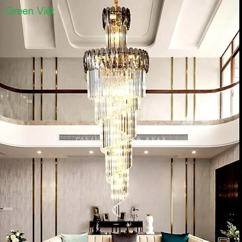 Đèn chùm thông tầng phòng khách DCGV021