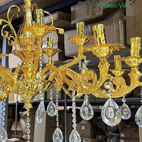 Đèn chùm trang trí khách sạn D920-15 15 tay Sang Trọng Hiện Đại