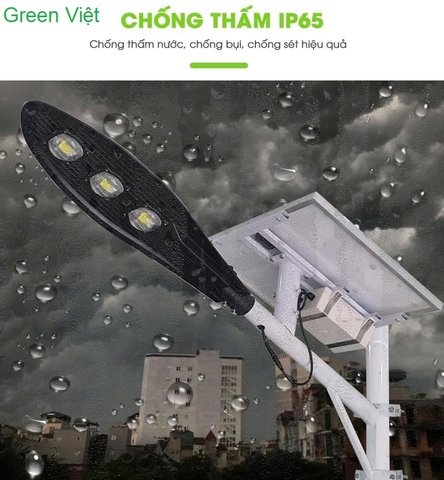 Đèn đường lá năng lượng mặt trời 150W dự án GV-150