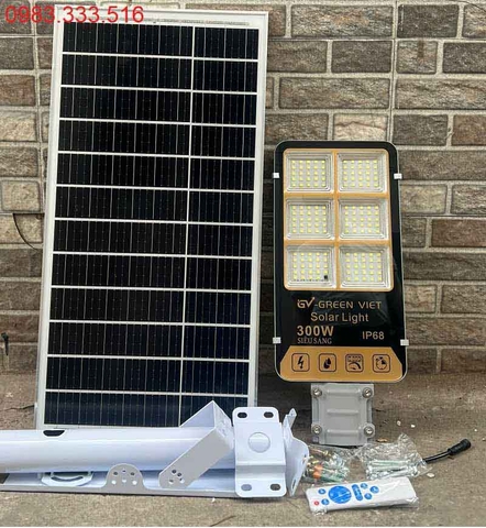 Đèn đường năng lượng mặt trời 300w BC1 Bàn Chải