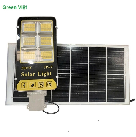 Đèn đường năng lượng mặt trời ánh sáng vàng 300w
