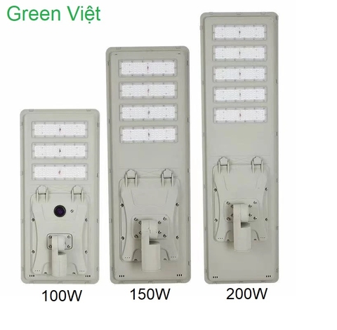 Đèn đường năng lượng mặt trời GV-19100 100W, 150W, 200W Pin Liền