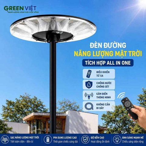 Đèn đường và sân vườn năng lượng mặt trời UFO 1000W
