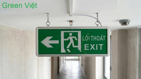 Đèn Exit T-12B Dạ Quang Tự Phát Sáng Lối Thoát Hiểm