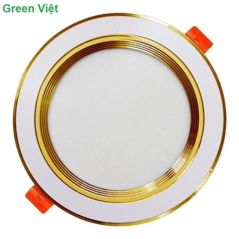 Đèn Led Âm Trần AS-70 Viền Vàng – Downlight 7W Viền Vàng