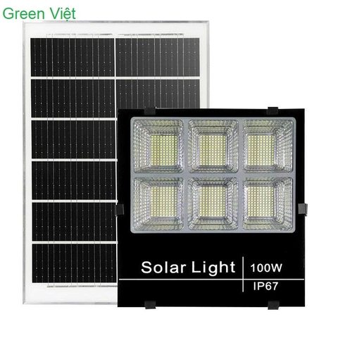 Đèn năng lượng mặt trời 100w 100-6k 6 Khoang