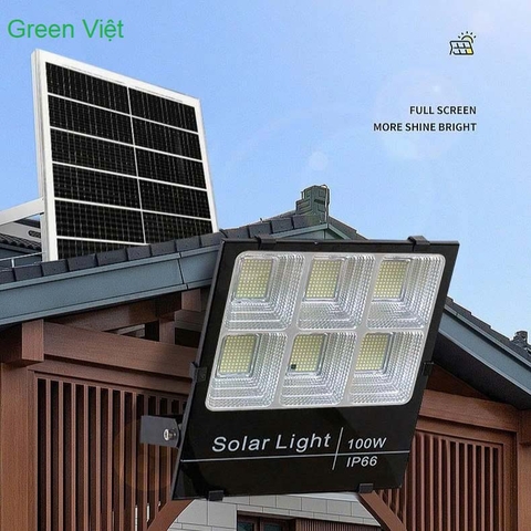 Đèn năng lượng mặt trời 100w 100-6k 6 Khoang