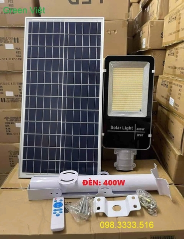 Đèn Năng Lượng Mặt Trời BCG-400 Ánh Sáng Vàng Lắp Sân Vườn, Đường Đi, Công Viên