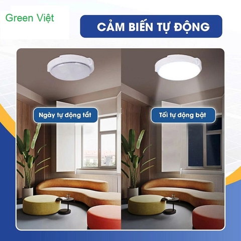 Đèn năng Lượng mặt trời ốp trần siêu sáng 36w