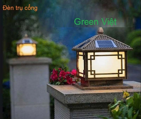 Đèn Trụ Cổng Năng Lượng Mặt Trời GV02 Chính Hãng