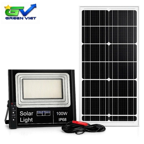 Đèn Năng Lượng Mặt Trời Pin Rời PL-100 100W