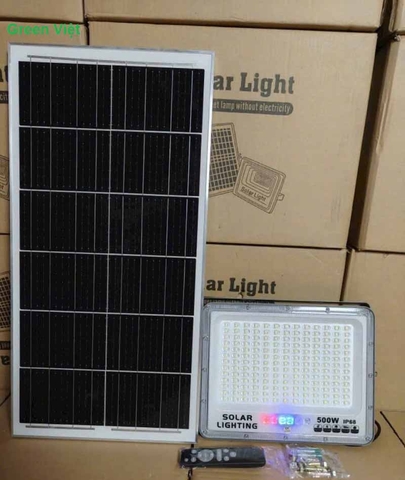 Đèn Pha Năng Lượng Mặt Trời 500W DMN500 Siêu Sáng Mắt Ngọc