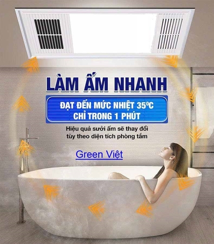 Đèn Quạt Máy Sưởi Âm Trần Cao Cấp Hiện Đại DS02