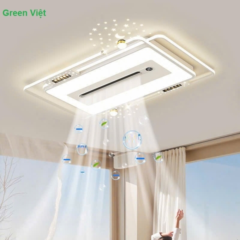 Đèn Quạt Ốp Trần QTDS02 Nội Thất Đẹp