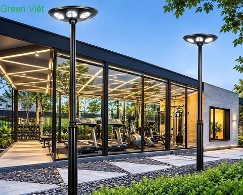 Đèn Sân Vườn Năng Lượng Mặt Trời UFO-400 Trang Trí Khuôn Viên Vườn