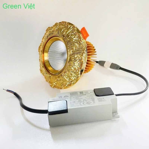 Đèn Spotlight Âm Trần 15W Viền Vàng 24K Cao Cấp