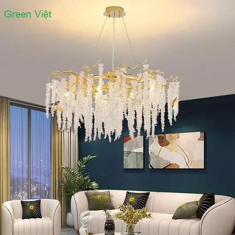 Đèn Thả Luxury Pha Lê Cao Cấp LXY80 Ánh Kim Cương Chùm Nho