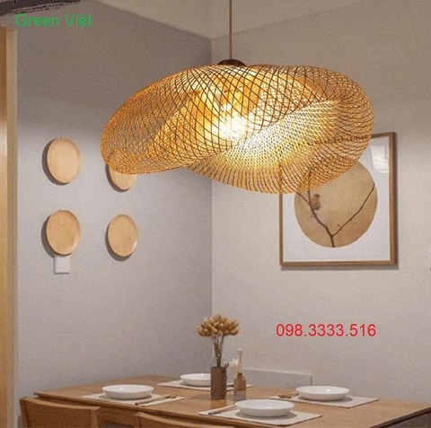 Đèn thả mây tre đan nghệ thuật MT02