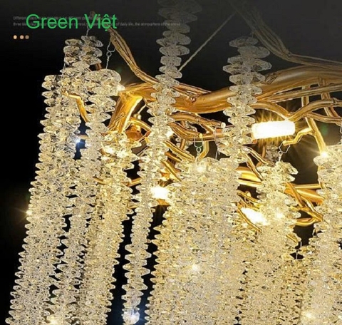 Đèn Thả Pha Lê 35x90cm Trang Trí Bàn Ăn, Phòng Khách – Tinh Tế, Sang Trọng, Đẳng Cấp