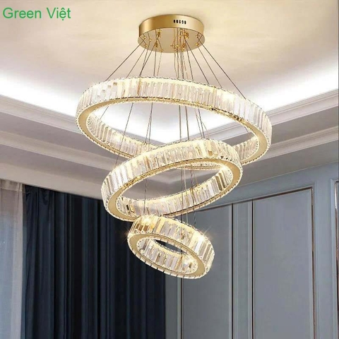 Đèn Thả Trang Trí Pha Lê 3 Vòng Cao Cấp DTC18