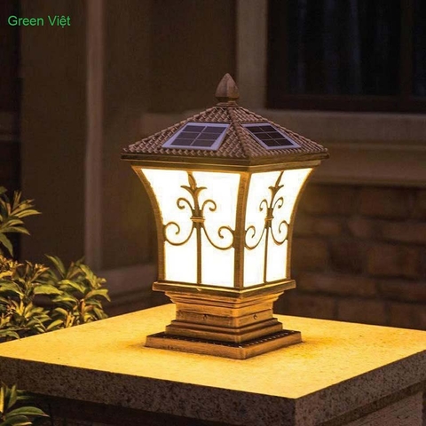 Đèn trụ cổng năng lượng mặt trời TT10 trang trí chiếu sáng