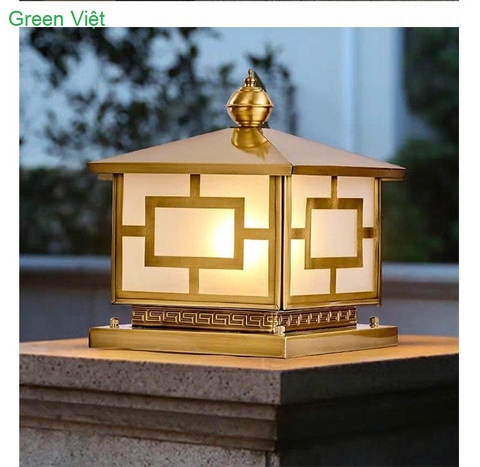 Đèn trụ cổng trang trí TCDL06 đồng cao cấp