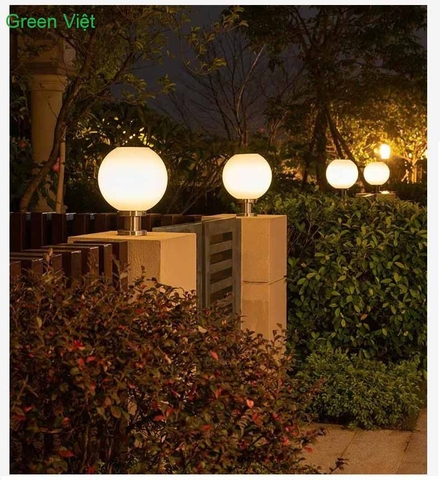 Đèn trụ trang trí dùng năng lượng mặt trời GV201 kích thước 25cm