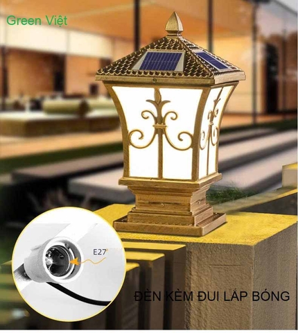 Đèn Trụ Trang Trí Sân Vườn Năng Lượng Mặt Trời V20-A