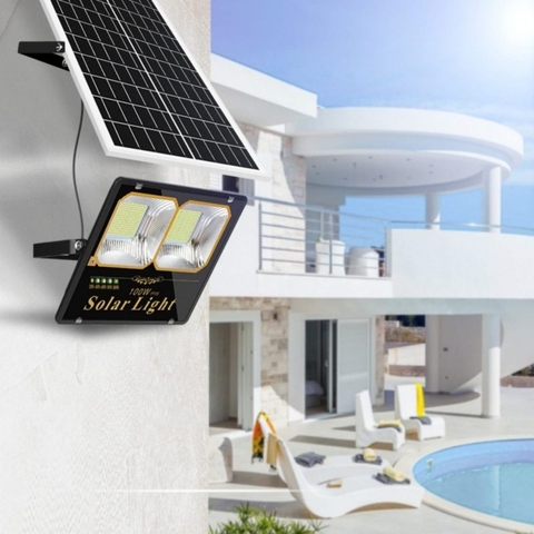 Đèn năng lượng mặt trời 100w - Đèn solar light cao cấp Green Việt