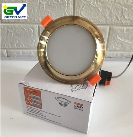 ĐÈN LED ÂM TRẦN 7W AS-702.1 VIỀN VÀNG