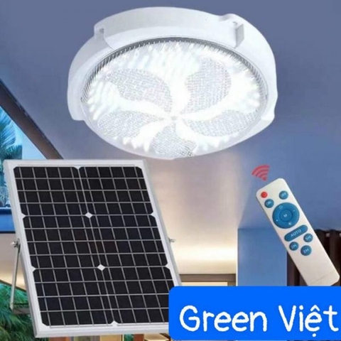 Đèn năng lượng mặt trời ốp trần siêu sáng 300w - Đèn cao cấp Green Việt