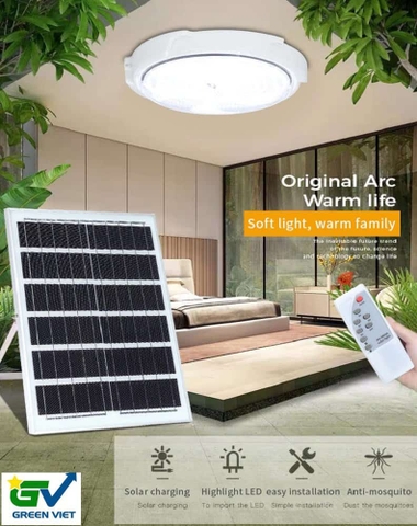 Đèn ốp trần năng lượng mặt trời siêu sáng 400w - Đèn năng lượng cao cấp