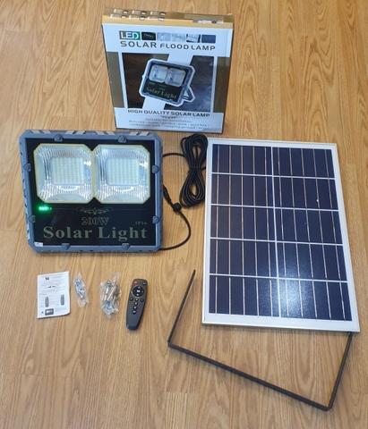 Đèn năng lượng mặt trời siêu sáng 200w - Đèn cao cấp vỏ nhôm TSN200