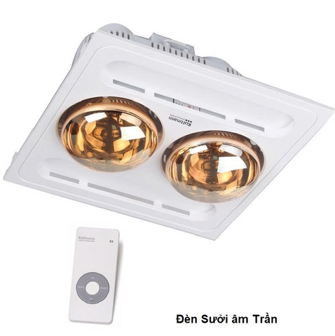 Đèn Sưởi Nhà Tắm Âm Trần K9R 2 Bóng Có Khiển