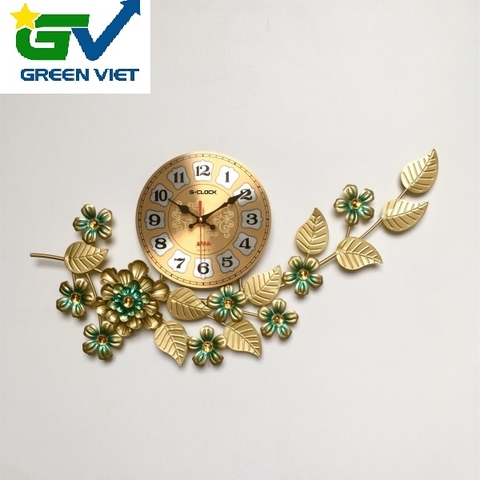 Đồng hồ treo tường nghệ thuật T2108 - Trang trí cây nguyệt quế
