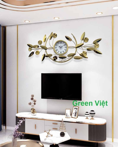 Đồng hồ tranh treo tường nghệ thuật TSNT15 lá cây