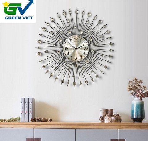 Đồng hồ treo tường nghệ thuật 1802B - Decor hạt sương ban mai