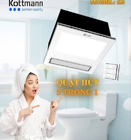 Quạt sưởi nhà tắm âm trần đa năng Kottmann K6 Hiện đại chính hãng