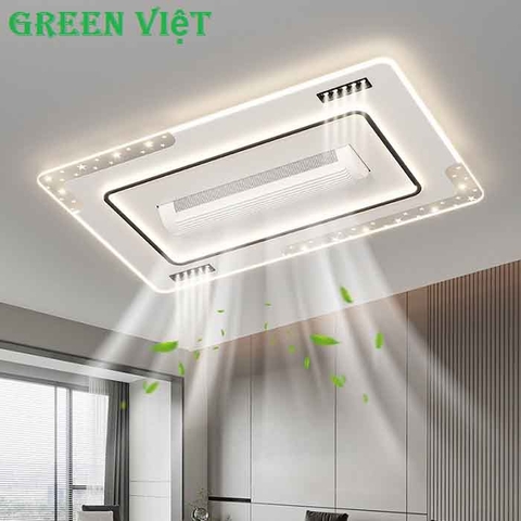 Quạt trần đèn trang trí sát trần QTDS01