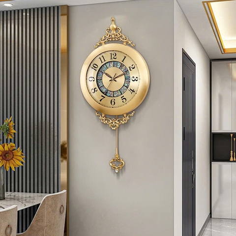 Đồng hồ treo tường quả lắc T1592 cao cấp bằng đồng