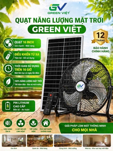 Quạt năng lượng mặt trời 15w QBNL.15