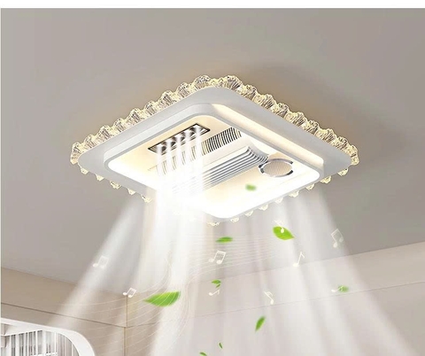 Quạt Trần Đèn Không Cánh Hình Tròn QTKC09