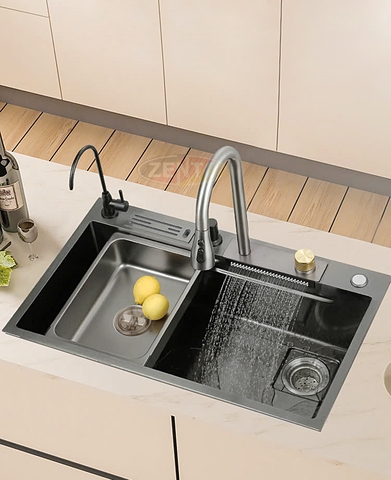 Bộ chậu rửa bát đa năng cao cấp inox 304 nhập khẩu thác nước CR304