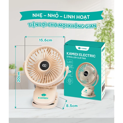 Quạt tích điện mini Sạc USB QTD-04