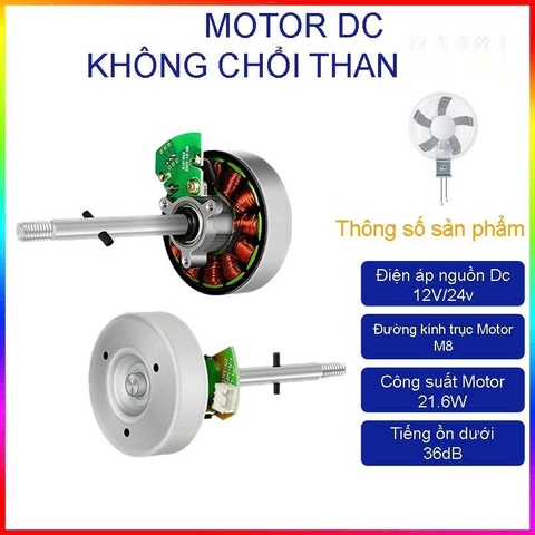 Moto quạt năng lượng mặt trời 12V