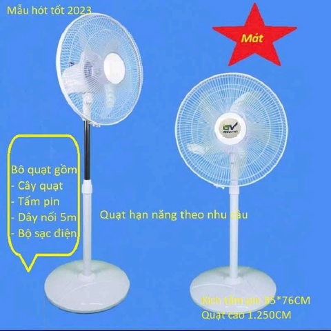 Quạt Cây Năng Lượng Mặt Trời QC-Q25 Tích Điện Green Việt