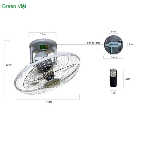Quạt Đảo Trần Vinamind QT400-XĐ